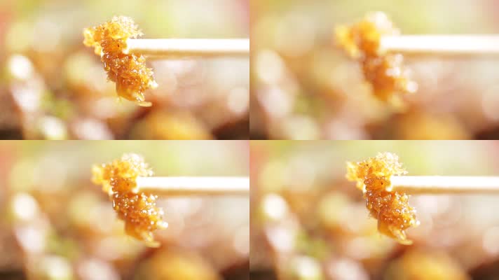 实拍筷子夹起海蜇 (4)