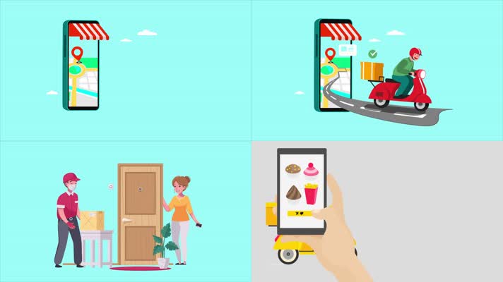 MG快递外卖动画