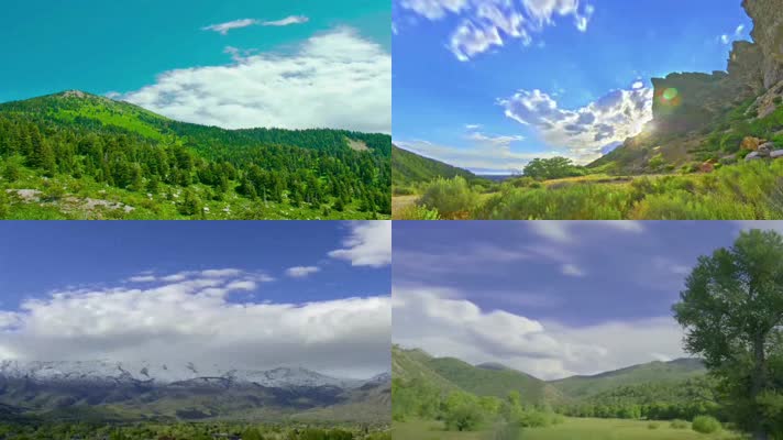 大气自然风景歌曲天蓝蓝背景视频