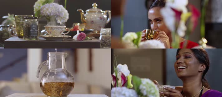 斯里兰卡茶叶，锡兰茶叶，美女喝茶