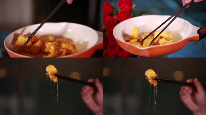 实拍厨师制作拔丝红薯 (4)