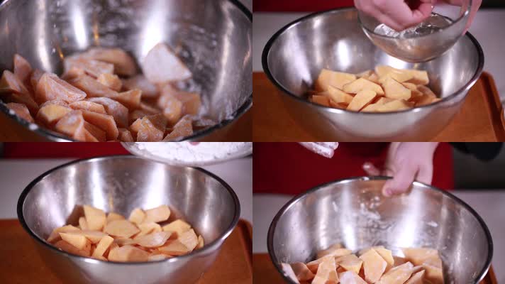 实拍削红薯切红薯 (5)