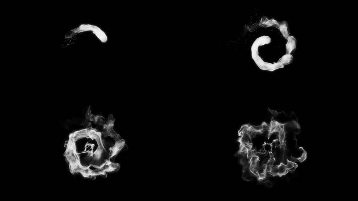 水墨烟雾开场特效LOGO揭示粒子圆环