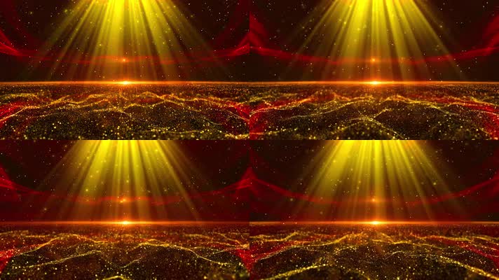 4k大气红色丝绸光线粒子背景