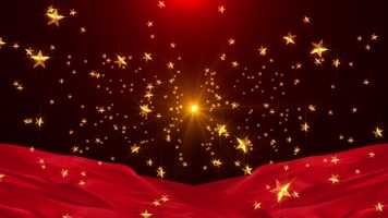 五角星冲屏红绸飘动红色颁奖舞背景视频 五角星冲屏红绸飘动红色颁奖舞背景视频