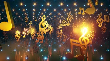 4k质感音符冲屏符号音谱舞台背景