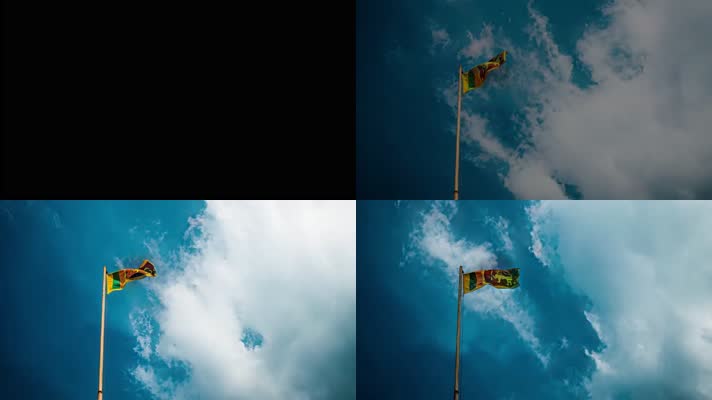 斯里兰卡国旗延时