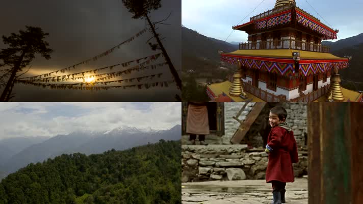 不丹宣传片，各景点本地人节日舞蹈