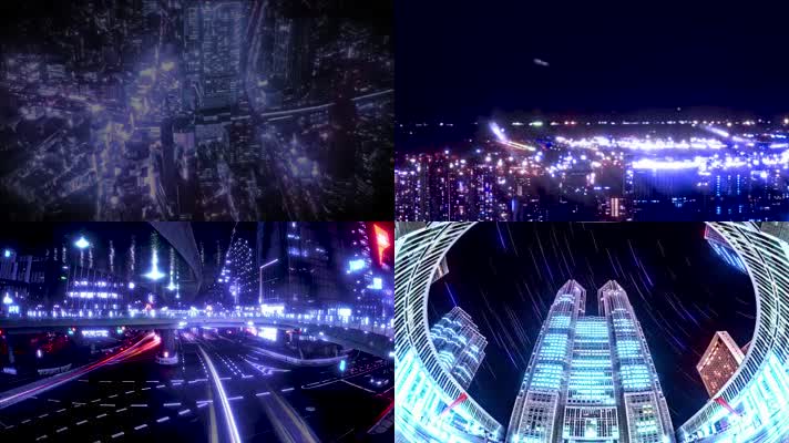 【4K】现代都市夜景