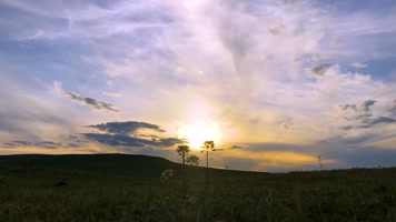 内蒙古大草原日落 内蒙古大草原日落