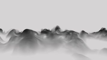 0706灵动写意流体水墨山白色背景