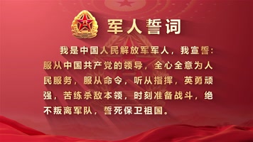 八一军人誓词宣誓入伍宣誓视频