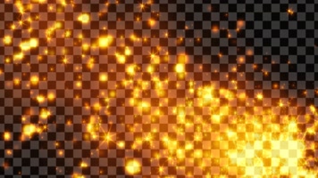 金色粒子拖尾转场