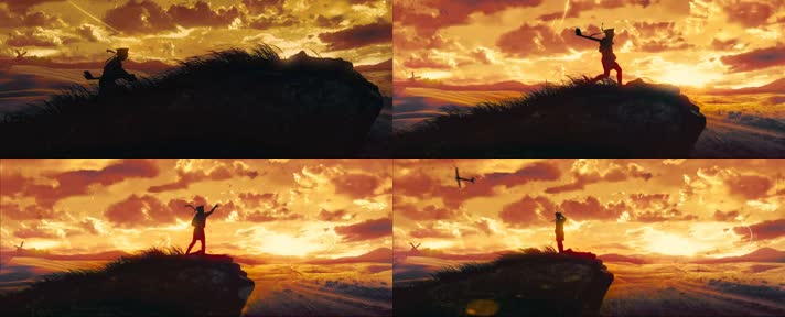 少年男子朝阳下投掷滑翔飞机