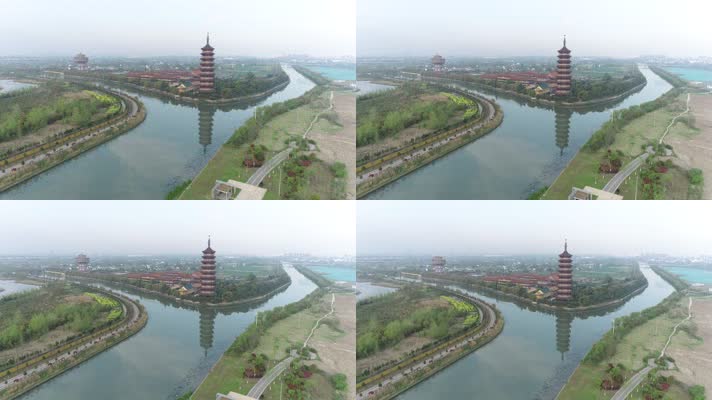 扬州古运河佛塔（4K50帧）