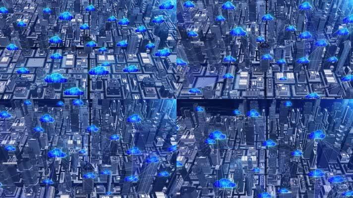 大数据云服务万物互联科技城市建筑
