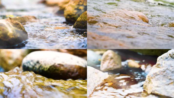【商用版权】4K唯美意境小溪流水合集