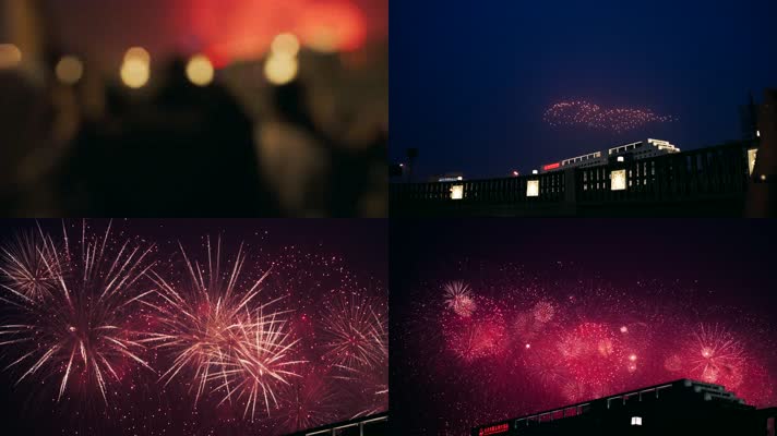 北京奥体中心奥林匹克公园鸟巢礼花表演