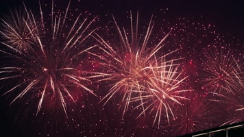 北京奥体中心奥林匹克公园鸟巢礼花表演