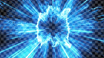4k炫蓝蓄力爆炸特效