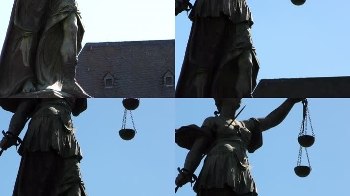 正义女神塑像雕像4K