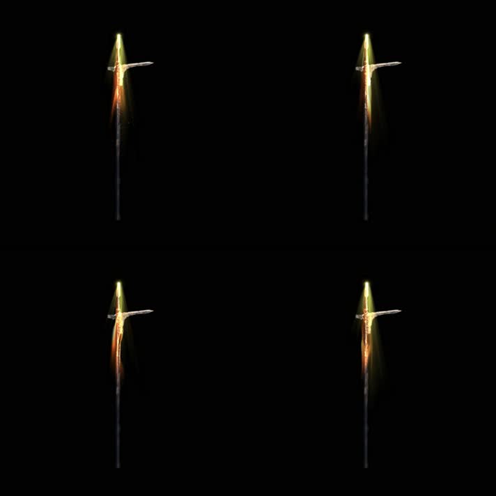 飞行神兵战戟火焰粒子特效