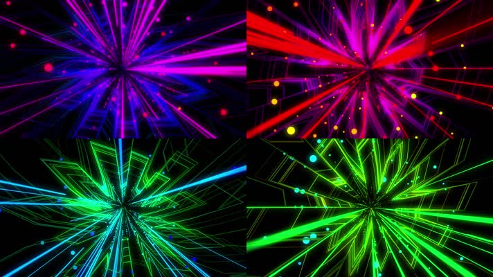 炫酷闪光彩色射线