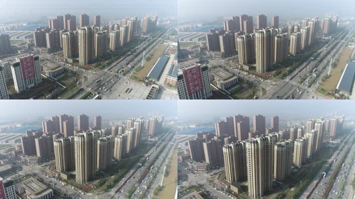 蚌埠航拍城市小区（4K50帧）