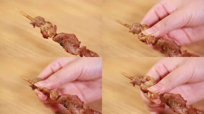 烤肉羊肉串肉质肉纹理 (16)