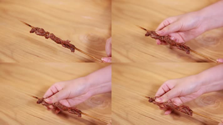 烤肉羊肉串肉质肉纹理 (15)