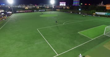 4k体育场视频夜晚灯光球场足球比赛