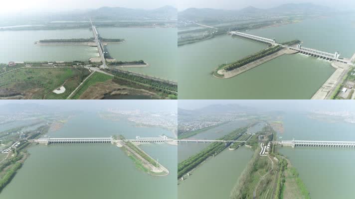 航拍蚌埠闸全景（4K50帧）