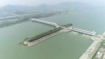 航拍蚌埠闸全景（4K50帧）