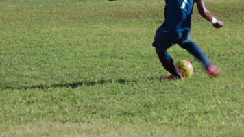 体育场视频足球特写足球运动员比赛