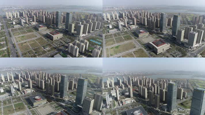 蚌埠航拍绿地珠峰中央广场（4K50帧）
