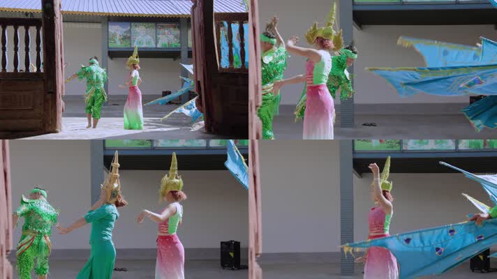 孔雀舞视频云南芒市瑞丽傣族民间孔雀舞表演