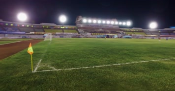 4k体育场视频夜晚灯光球场足球运动员比赛