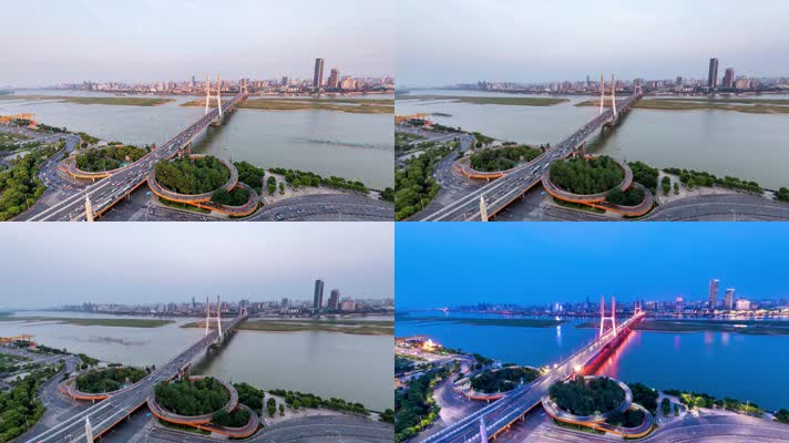 南昌城市风景八一大桥延时摄影