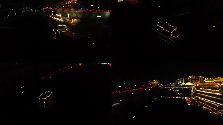 长汀县夜景航拍（4K50帧）