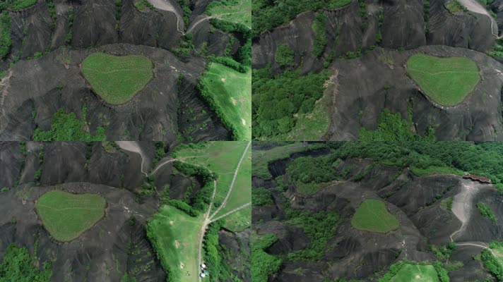 飞天山心形石航拍