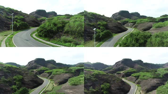 丹霞地貌航拍原素材2（4K50帧）