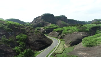 丹霞地貌航拍原素材2（4K50帧）