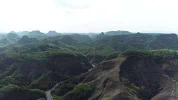 丹霞地貌航拍原素材2（4K50帧）