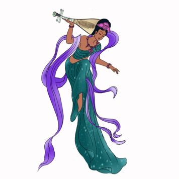 敦煌飞天中秋带通道素材.1