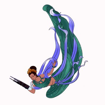 敦煌飞天中秋带通道素材