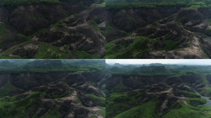 丹霞地貌飞天山航拍2（4K50帧）