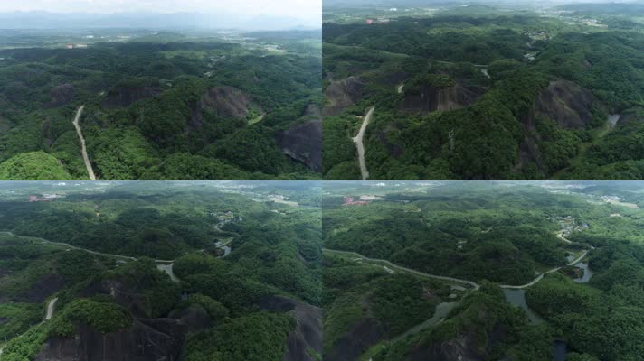 飞天山航拍丹霞地貌