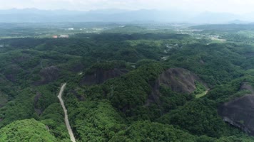 飞天山航拍丹霞地貌