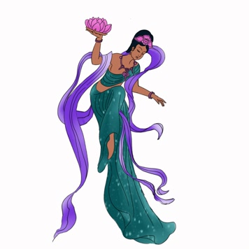 敦煌飞天中秋带通道素材.2