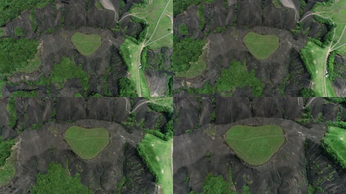 飞天山心形石丹霞地貌